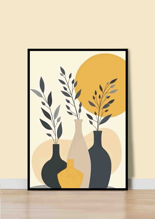 Modern Abstract Vases Poster Wall Art