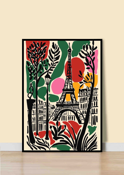 Paris Matisse Abstract City Poster Wall Art