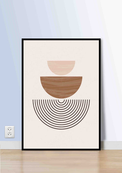 Abstract Bowls & Arcs Poster Wall Art