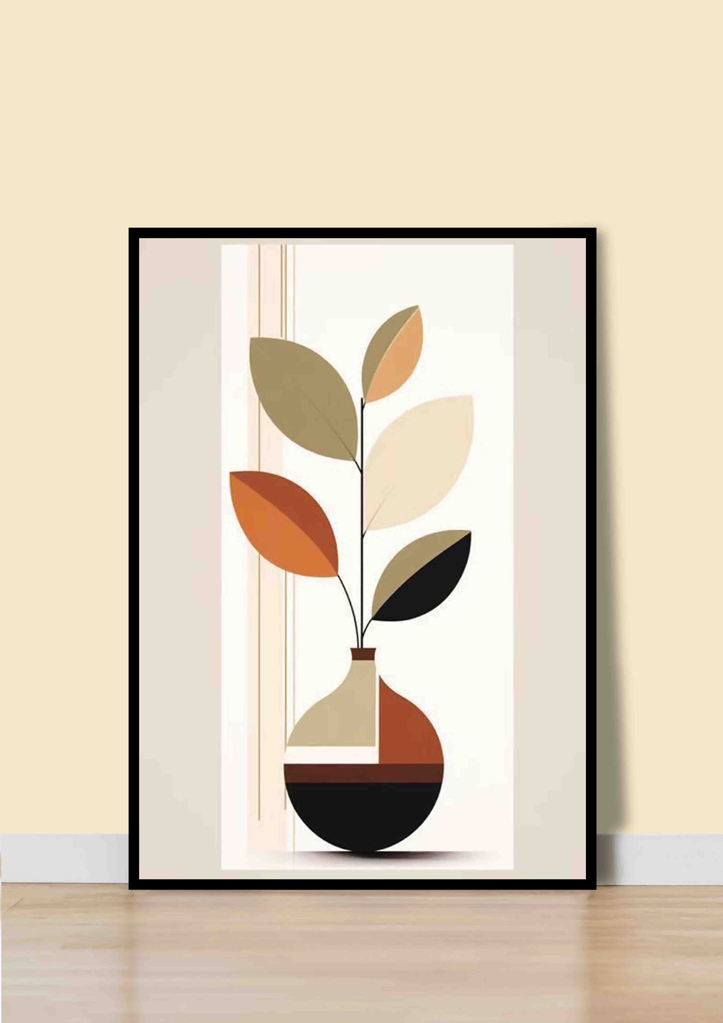 Autumnal Abstract Botanical Poster Wall Art