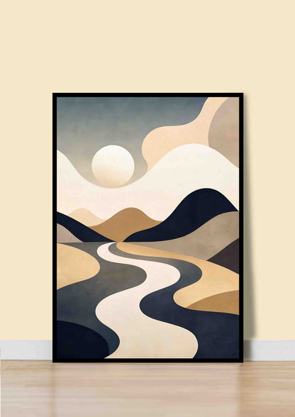 Winding Desert Path Poster Wall Art