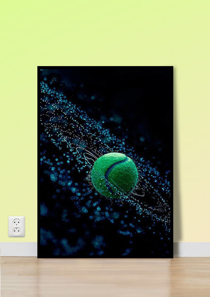 Neon Green Tennis Ball Wall Art