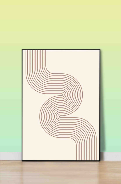Wavy Lines Abstract Wall Art