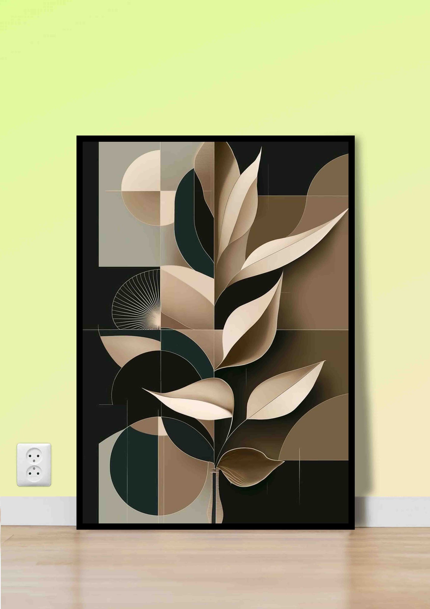 Ochre & Sage Mid-Century Botanical Poster Wall Art