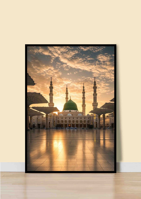 Sunset at Al-Masjid an-Nabawi Wall Art