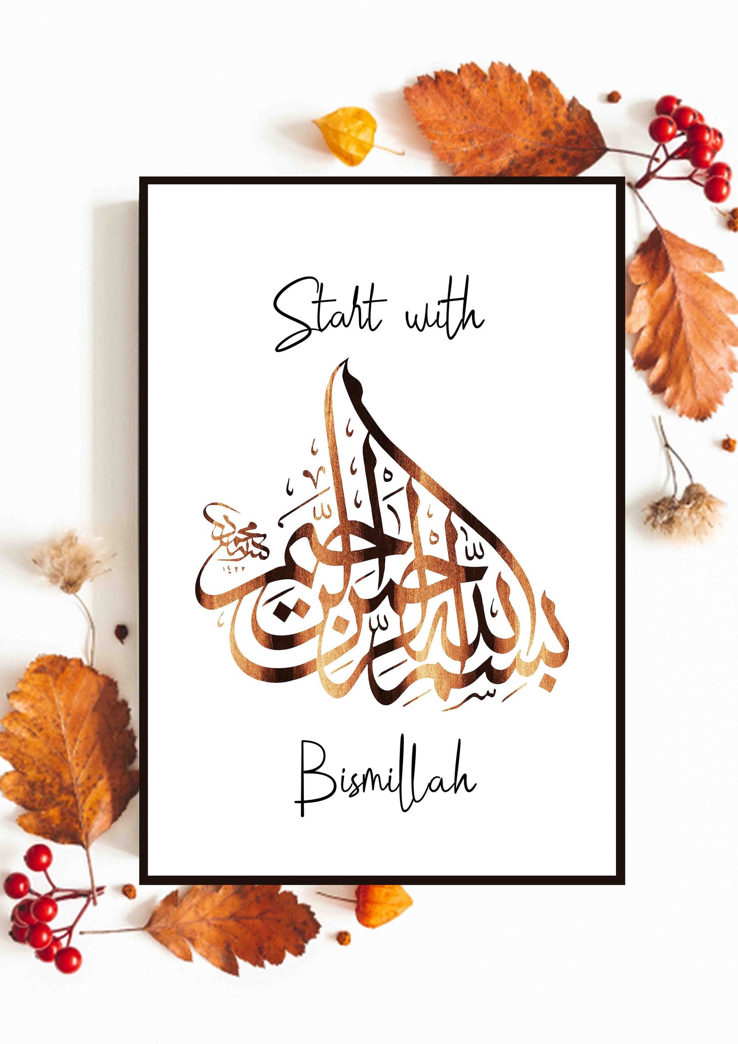Islamic Bismillah Calligraphy Poster Wall Art