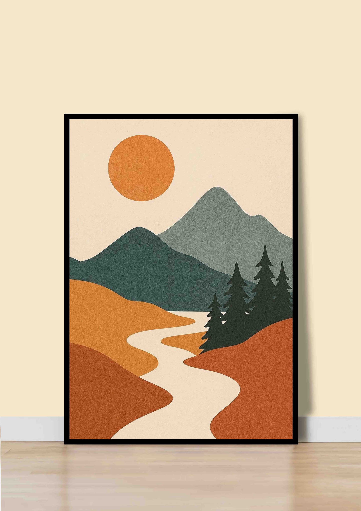 Quiet River Landscape Poster Wall Art