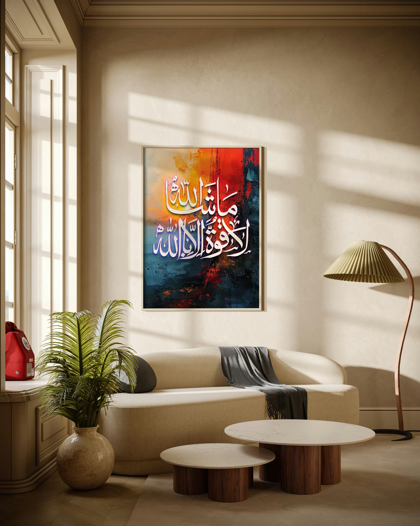 Mashallah La Quwwata illa Billah Abstract Calligraphy Poster Wall Art