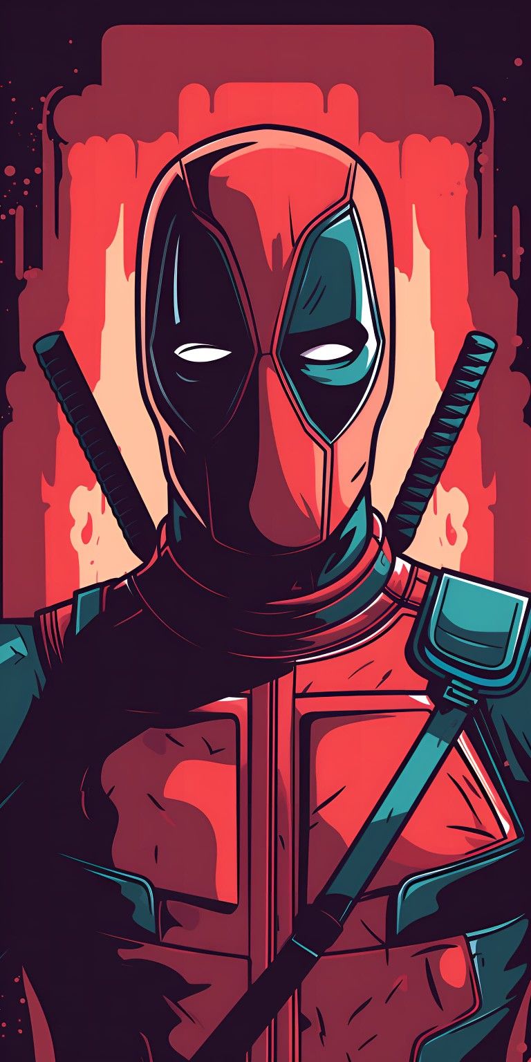 Deadpool Swords Poster Wall Art