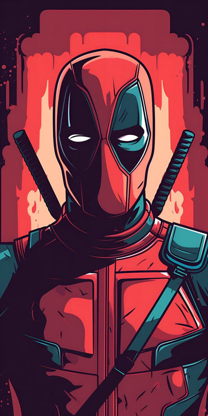 Deadpool Swords Poster Wall Art