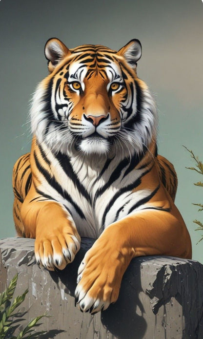 Realistic Tiger Painting Poster Wall Art