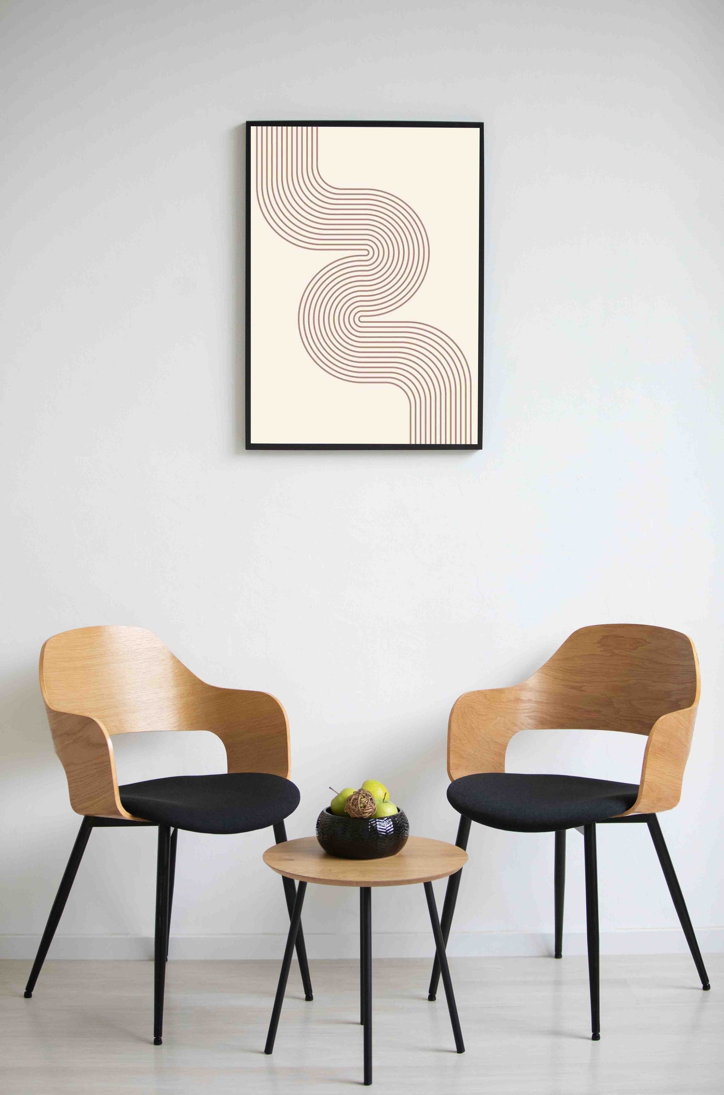 Wavy Lines Abstract Wall Art