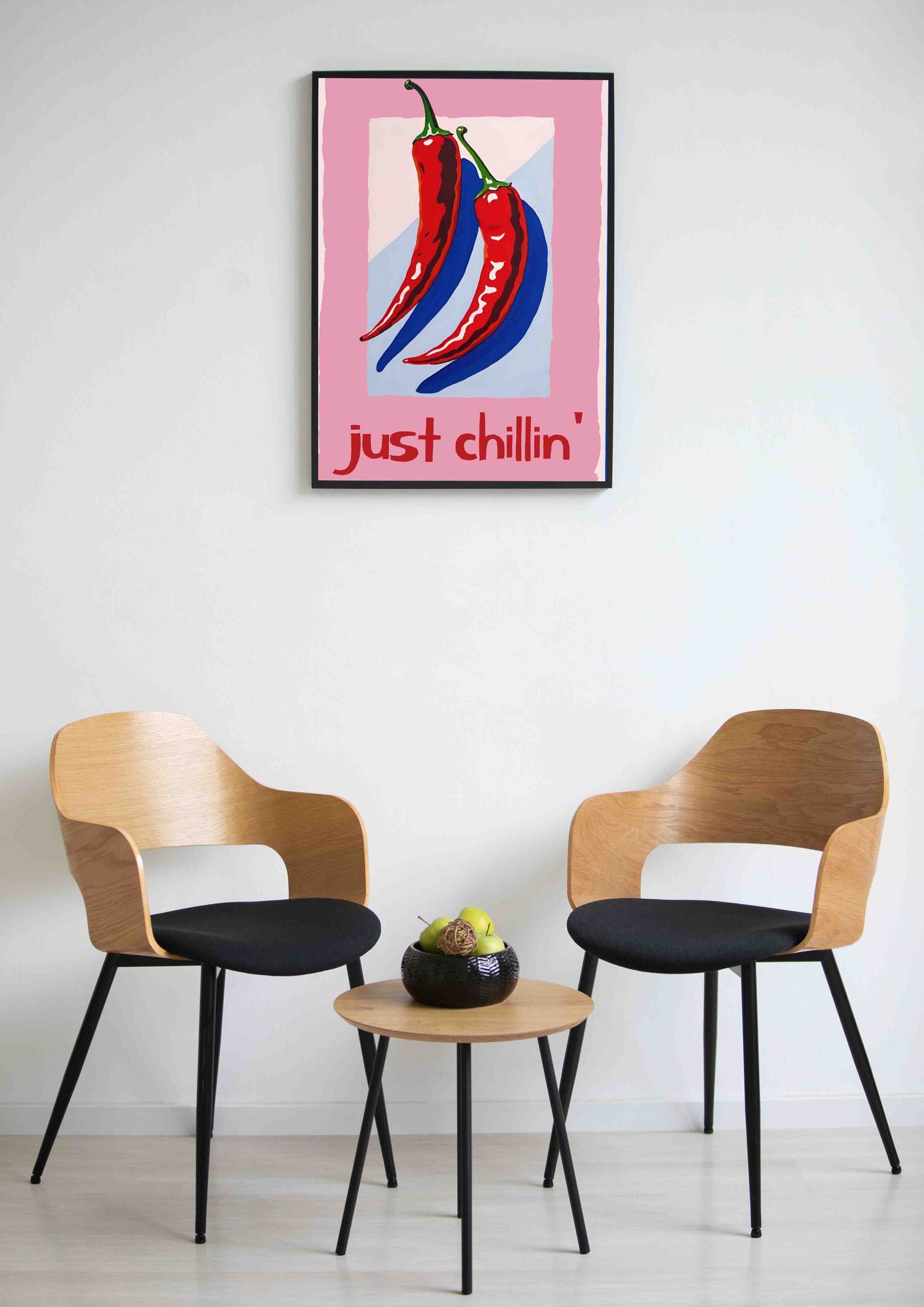Pink & Red Chili Peppers Wall Art