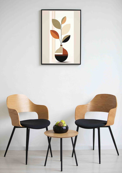 Autumnal Abstract Botanical Poster Wall Art