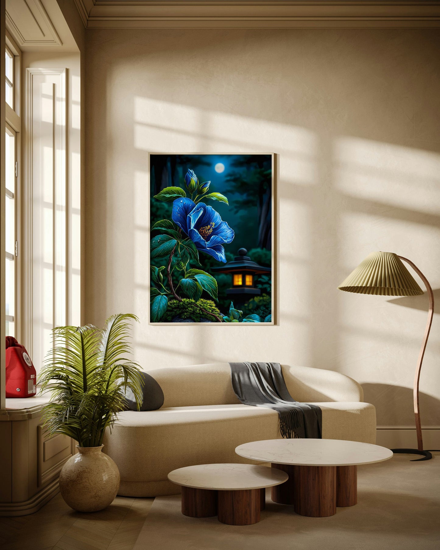Midnight Blue Hibiscus Poster Wall Art