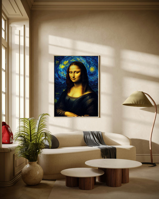 Van Gogh's Mona Lisa Poster Wall Art
