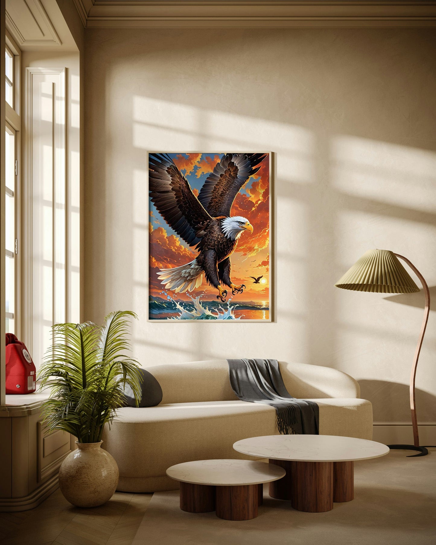 Majestic Eagle Landing Poster Wall Art