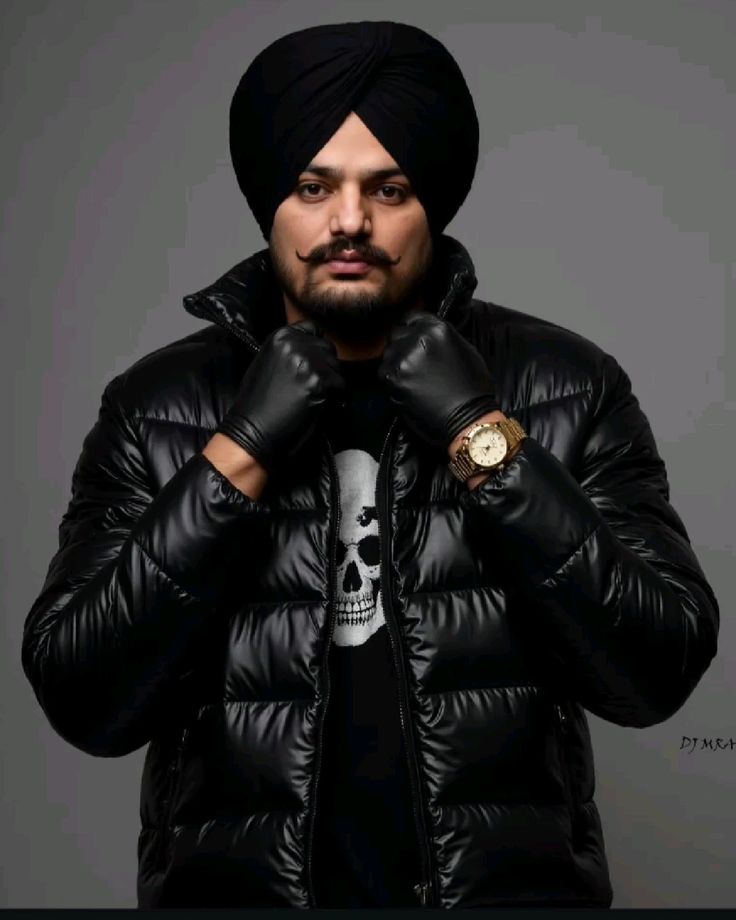 Sidhu Moose Wala Black Swag Poster Wall Art