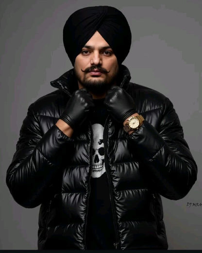 Sidhu Moose Wala Black Swag Poster Wall Art