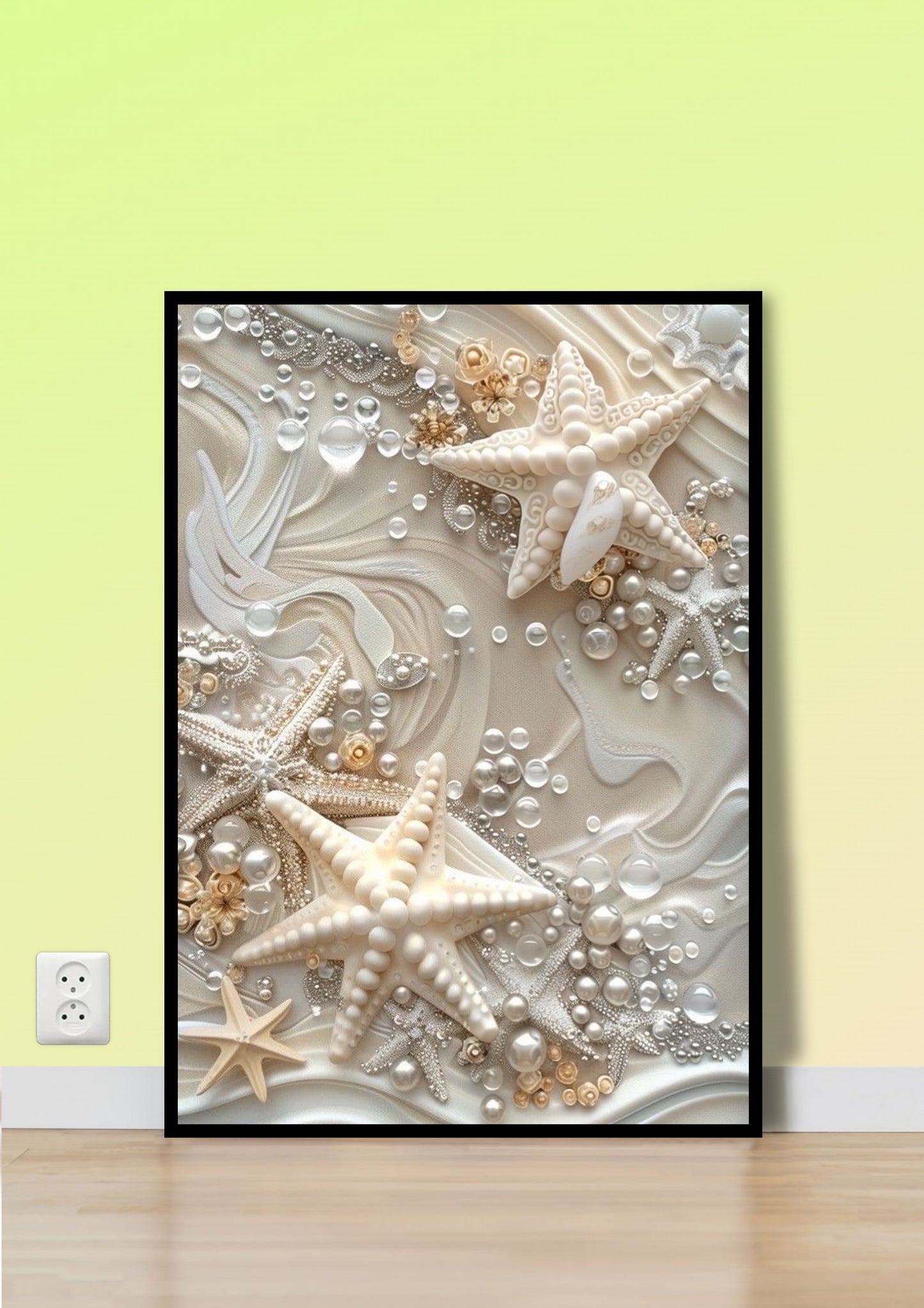 Pearl & Starfish Abstract Wall Art