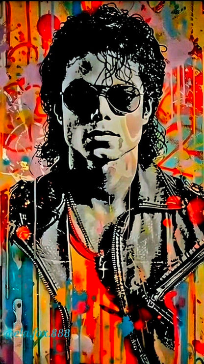 Michael Jackson Graffiti Poster Wall Art