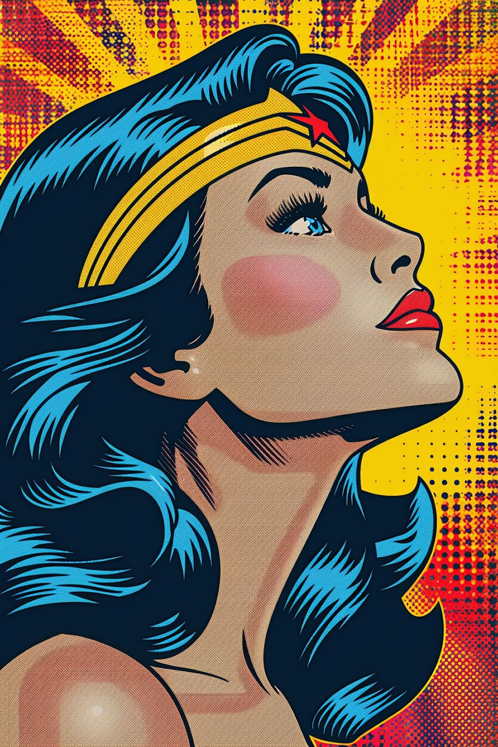 Wonder Woman Pop Art Poster Wall Art