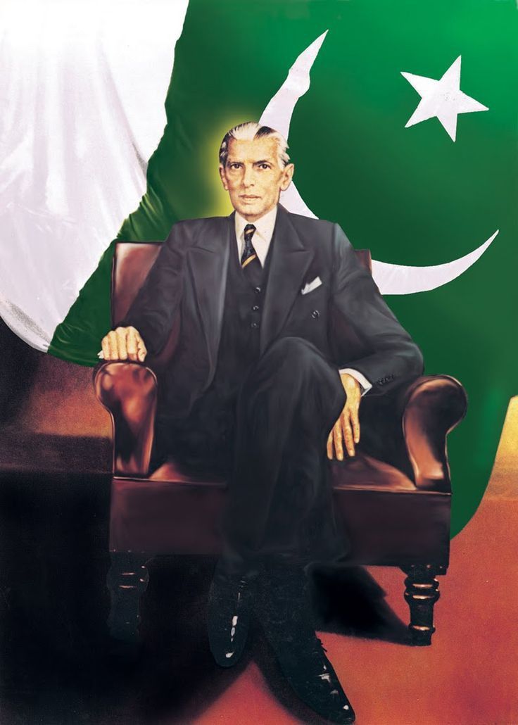 Jinnah & Pakistan Flag Poster Wall Art