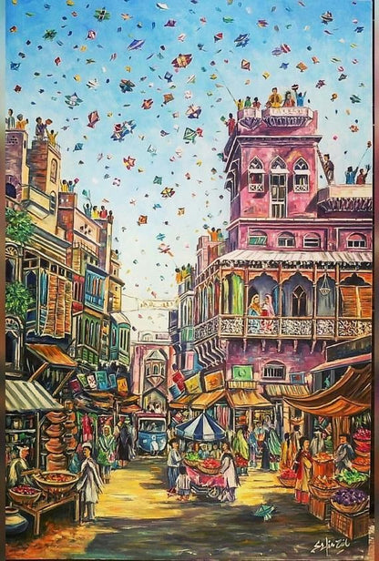 Colorful Kite Festival Poster Wall Art