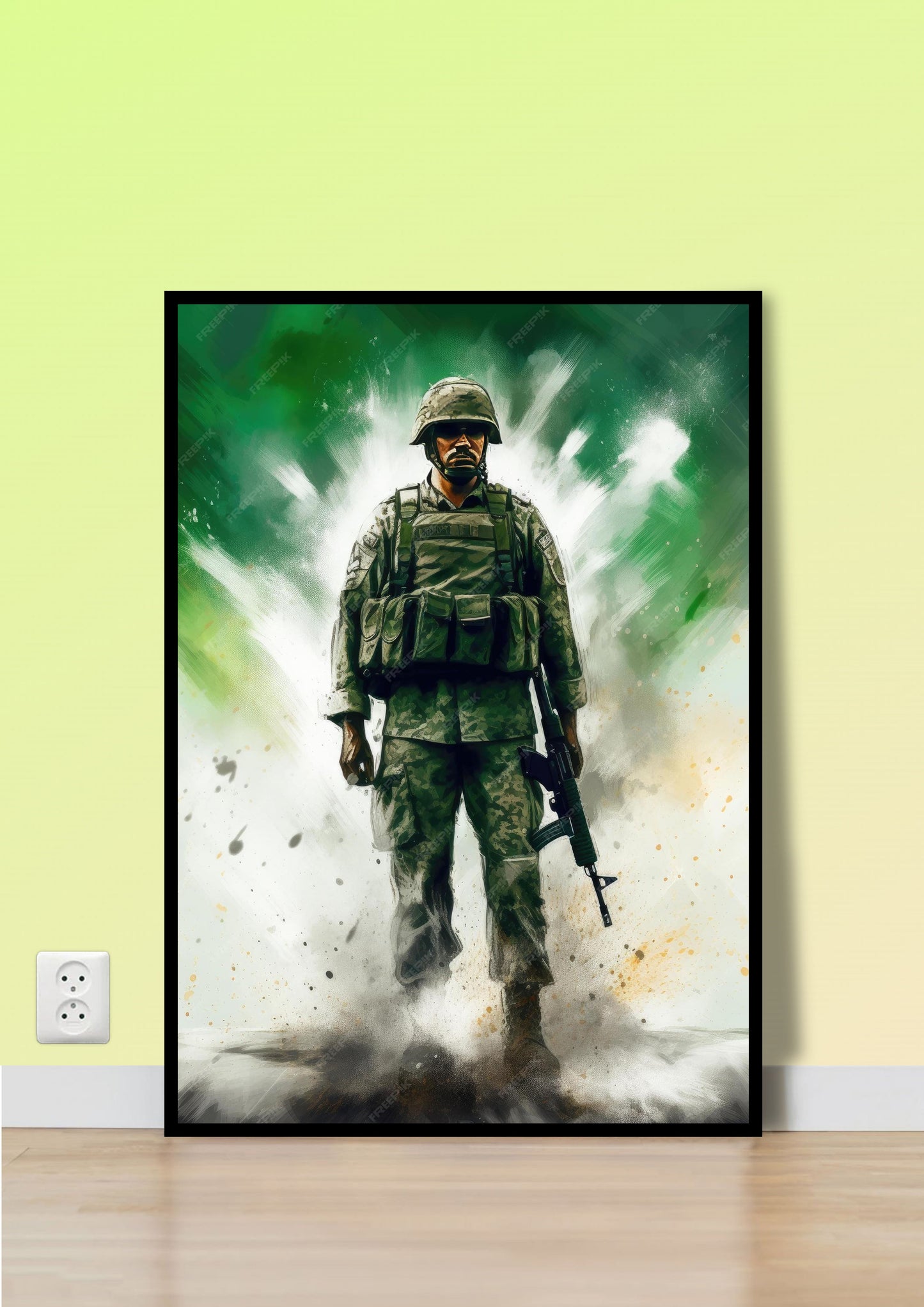 Abstract Pakistan Soldier Poster Wall Art