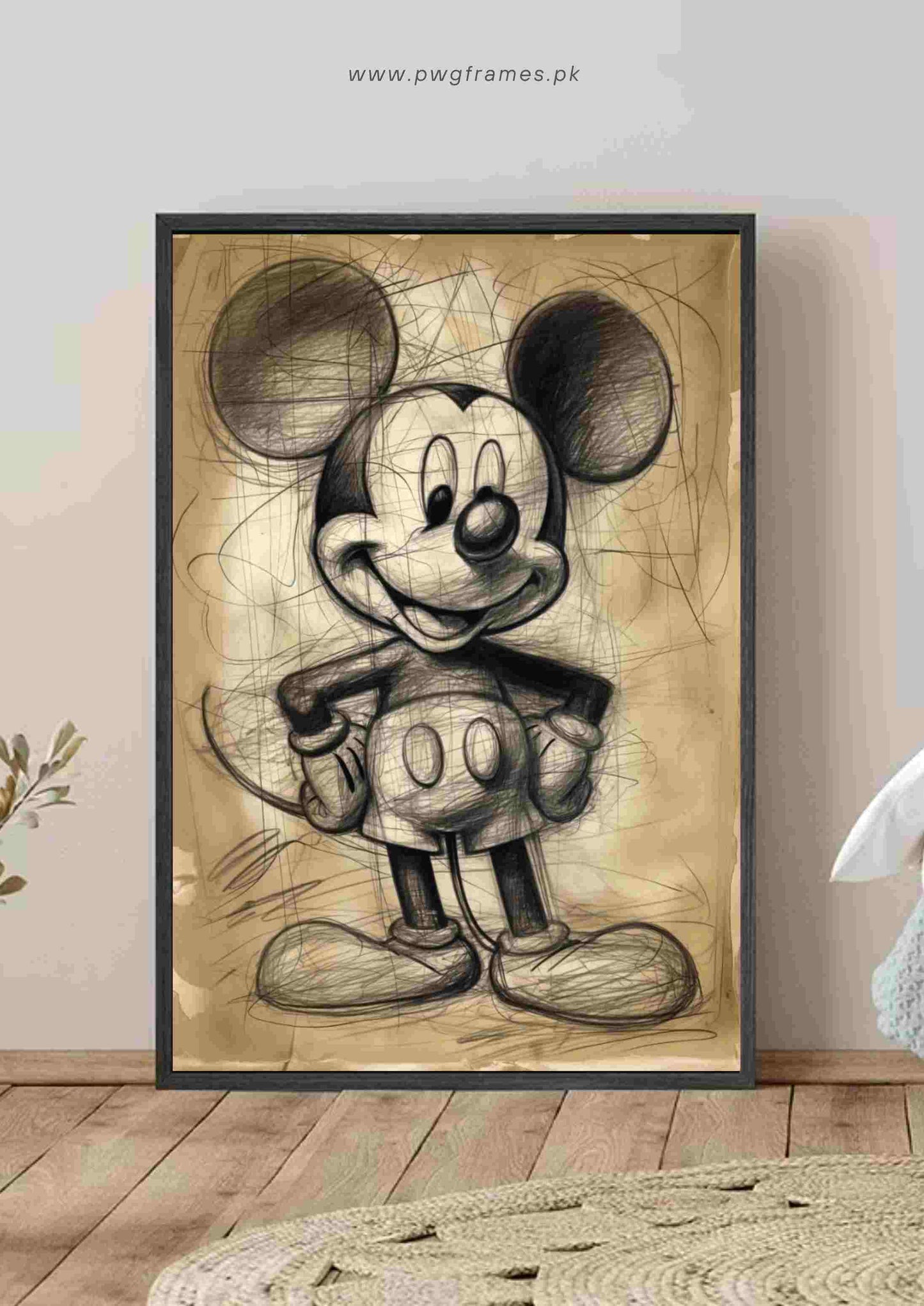 Mickey Mouse Sketch Poster Wall Art