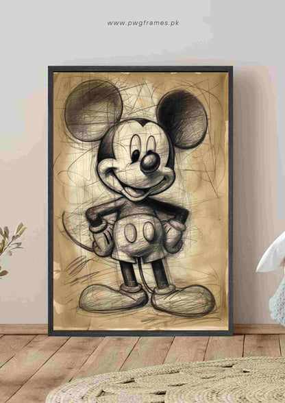 Mickey Mouse Sketch Poster Wall Art