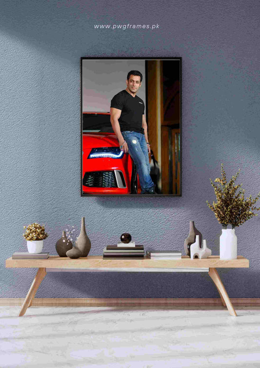 Salman Khan Car Poster Wall Art