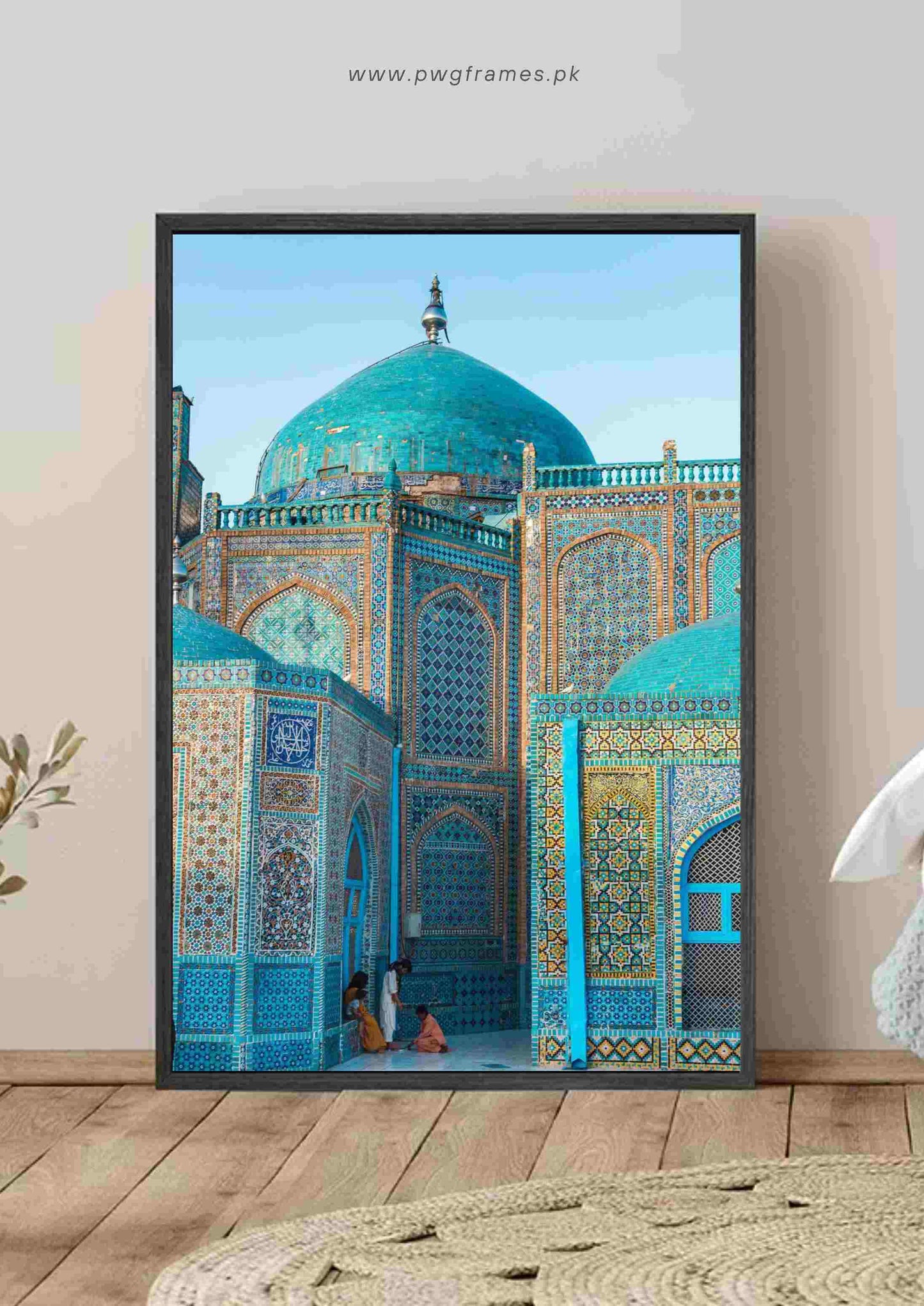 Blue Tile Mosaic Architecture Poster Wall Art