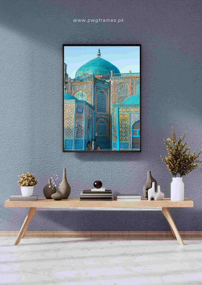 Blue Tile Mosaic Architecture Poster Wall Art
