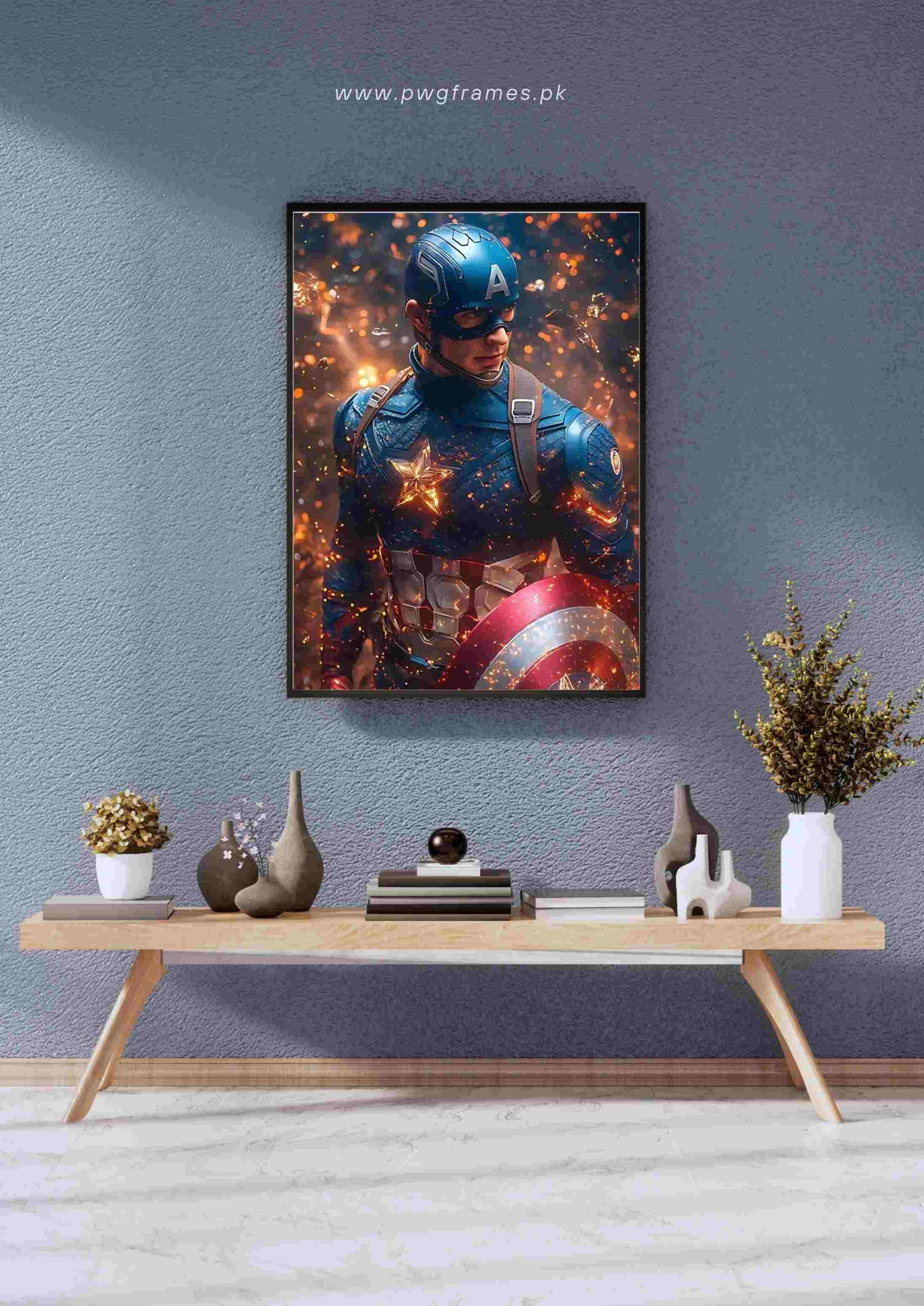 Captain America Sparkle Poster Wall Art