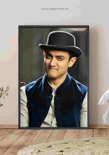 Aamir Khan Bowler Hat Poster Wall Art