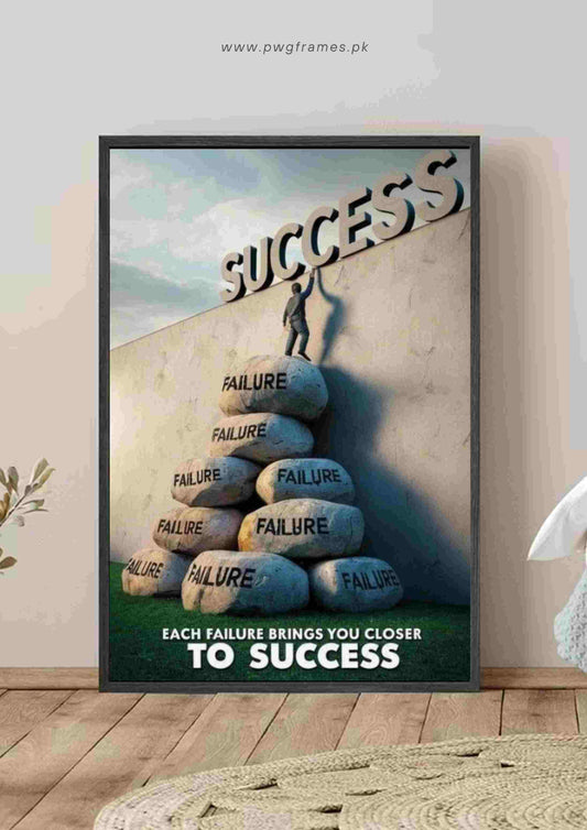 Failure To Success Poster Wall Art
