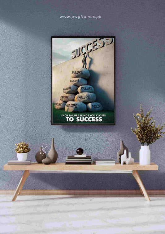 Failure To Success Poster Wall Art