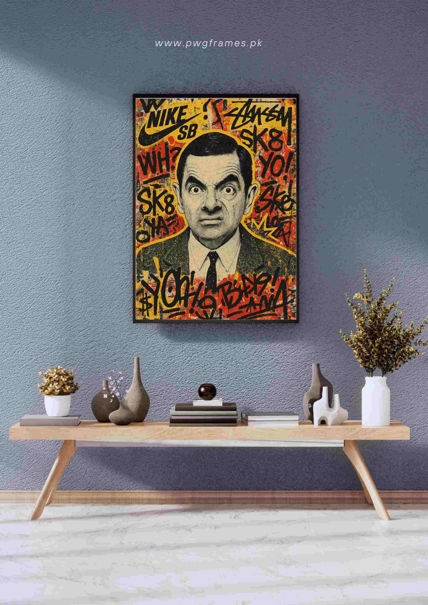 Mr Bean Graffiti Poster Wall Art