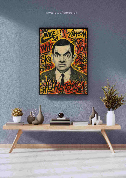 Mr Bean Graffiti Poster Wall Art