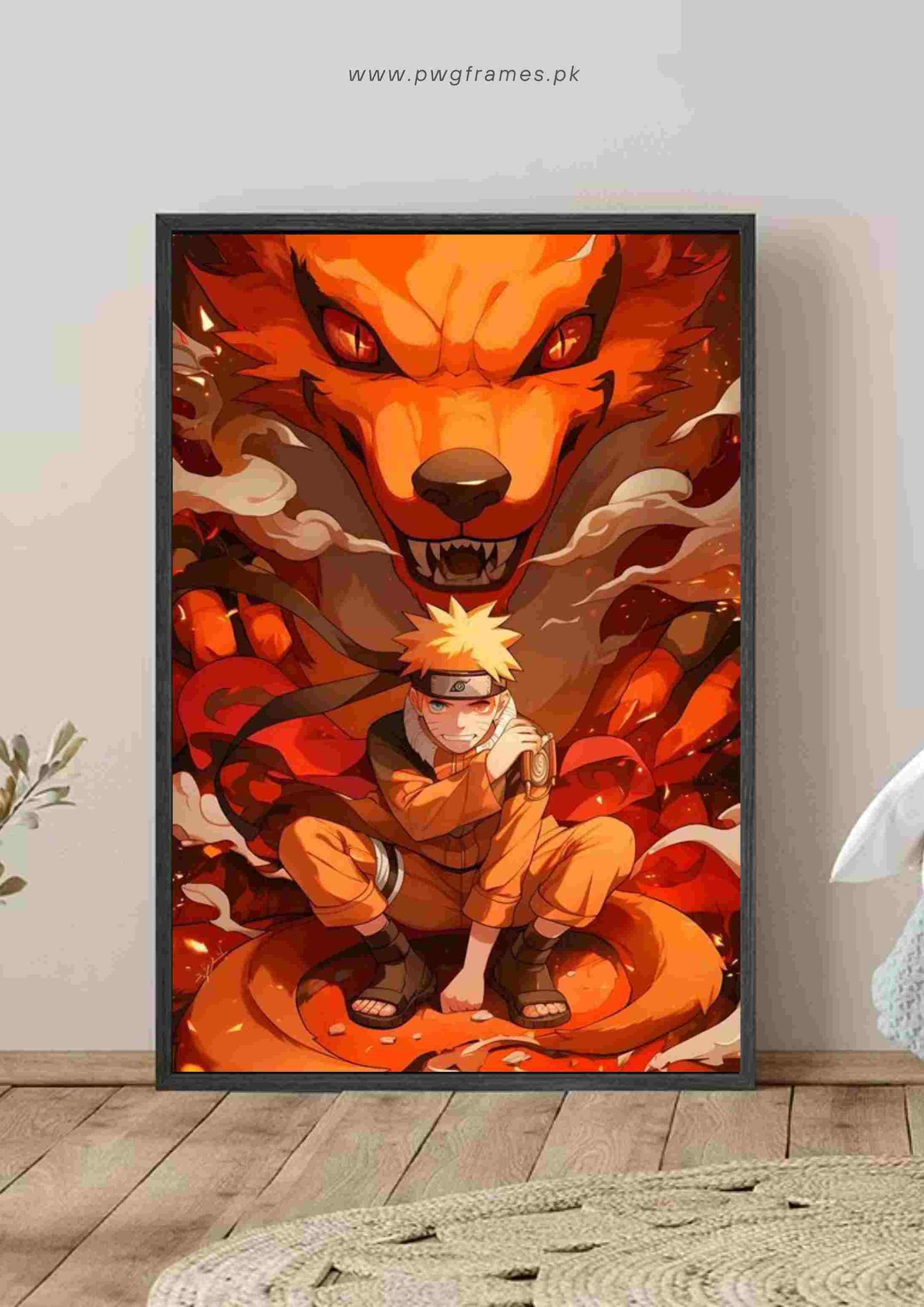 Naruto and Nine-Tails Spirit Poster Wall Art