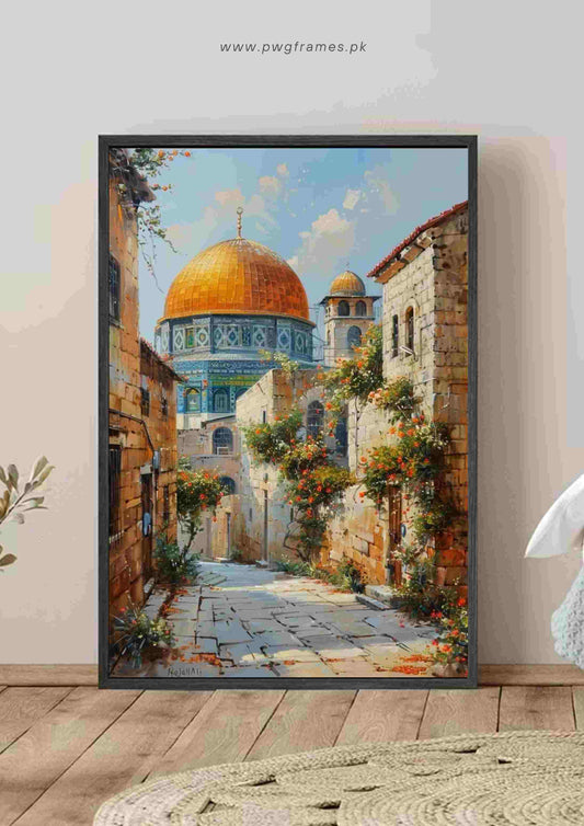 Dome of the Rock Old City Painting Poster Wall Art
