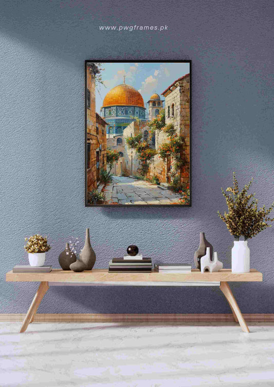 Dome of the Rock Old City Painting Poster Wall Art