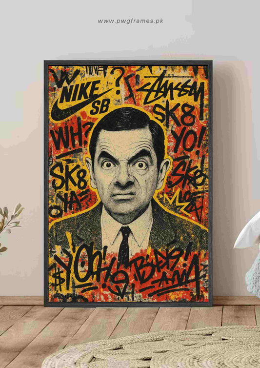 Mr Bean Graffiti Poster Wall Art