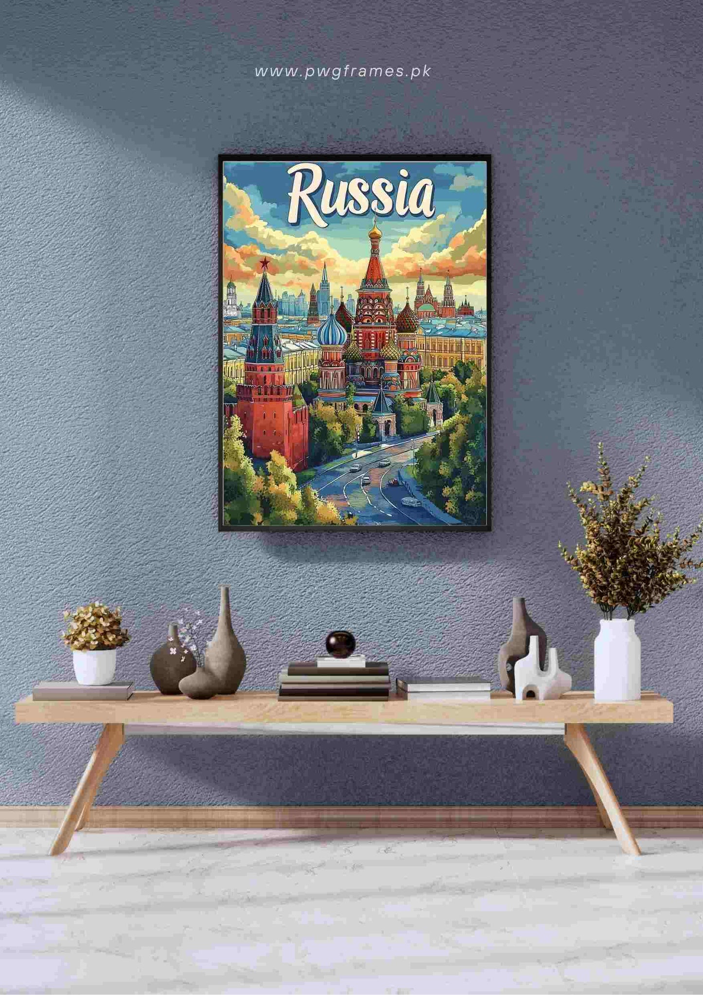 Russia Moscow Travel Poster Wall Art