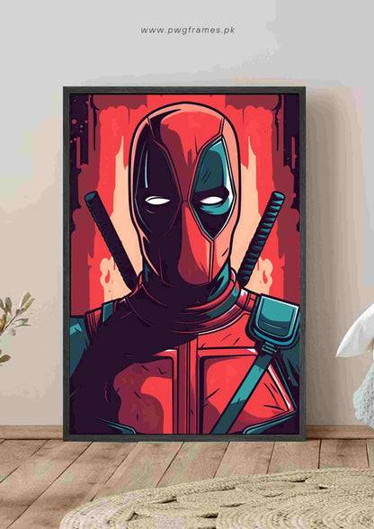 Deadpool Swords Poster Wall Art