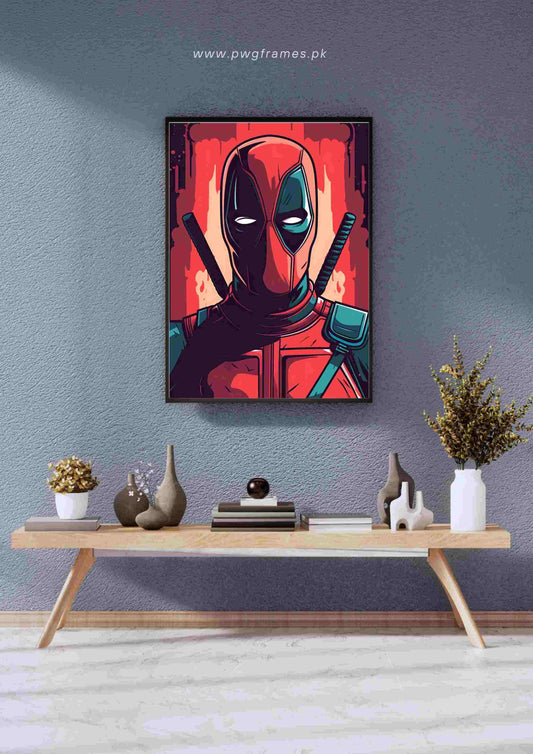 Deadpool Swords Poster Wall Art