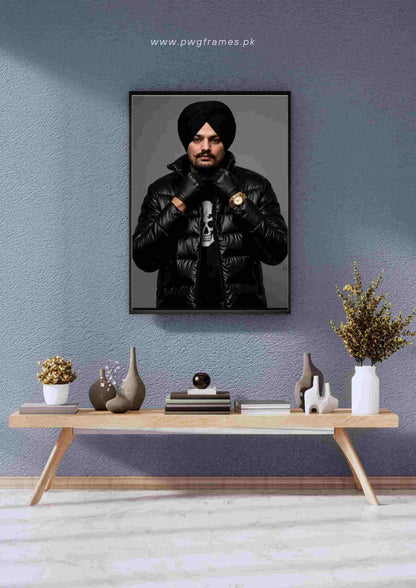 Sidhu Moose Wala Black Swag Poster Wall Art