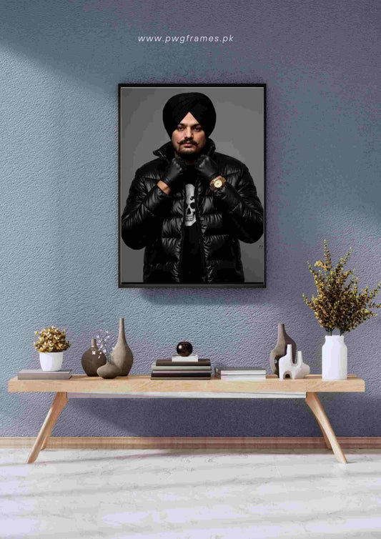 Sidhu Moose Wala Black Swag Poster Wall Art