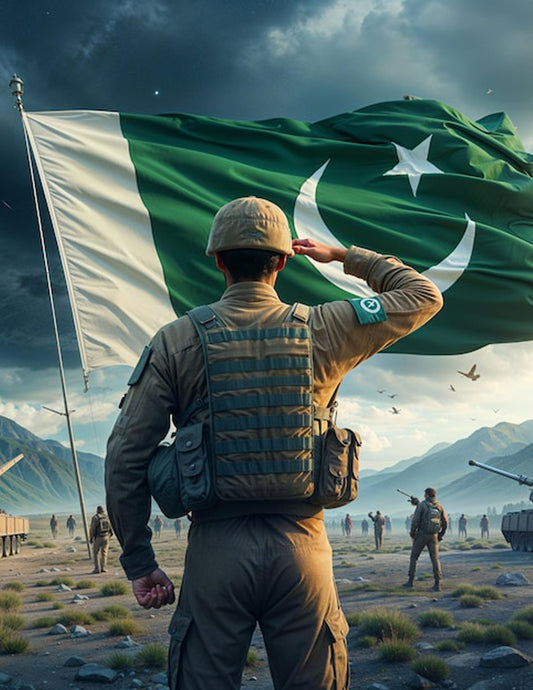 Saluting Pakistani Soldier Poster Wall Art